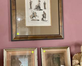 Framed prints , tureens