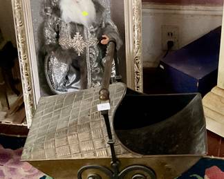 Brass coal scuttle