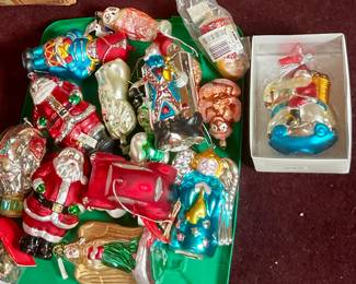 Large mercury glass hand blown Christmas ornaments