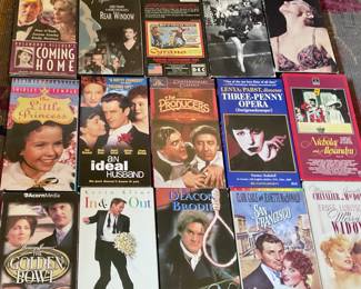 VHS tapes, some still sealed