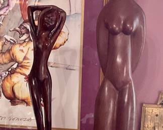 Carved women figures
