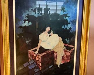 George Rodrigue print, “A Night Alone” signed and numbered