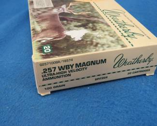 Lot 89. 19 Weatherby .257 WBY rounds