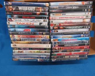 Lot 354. 37 new in the package DVDs. Titles as pictured.