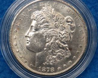 Lot 172. 1878 S Morgan silver dollar: All coins from this set are being sold individually in this auction.