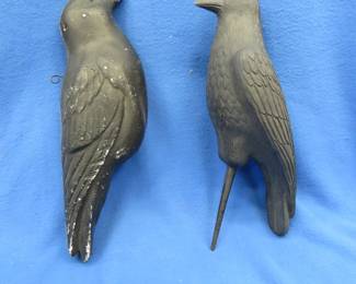 Lot 288. Two crow decoys. Styrofoam and plastic