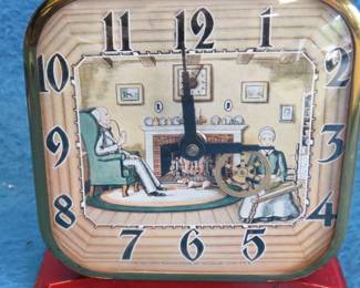 Lot 48. Vintage Lux wind-up clock. Both clock and alarm work.