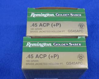 Lot 364. Two boxes of 25 each (50) total Remington .45 ACP (+P) rounds