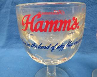 Lot 356. Three Hamm's goblets. No chips.