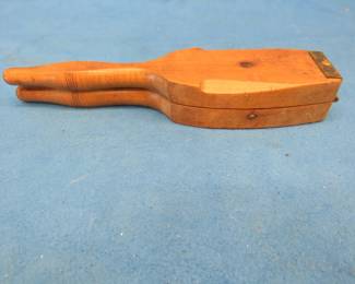 Lot 317. Antique hinged wooden citrus squeezer