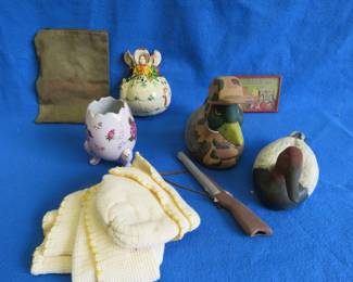 Lot 263. Ceramic ducks, vintage toy, and more