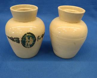 Lot 111. Two vintage Copenhagen Snuff stoneware jars