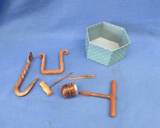 Lot 270. Vintage hand tools, forged items, and a 7-Up bottle opener stamped Ortonville, MN