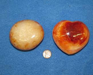 Lot 352. Two pieces of Fire Quartz. Total weight 1.24 lb.
