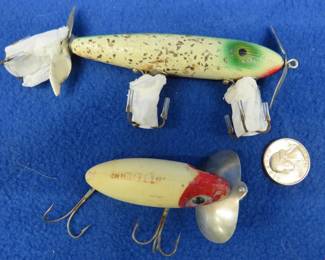 Lot 399. Heddon 4" Gilmore Hoodler, and a Fred Arbogast Jitterbug