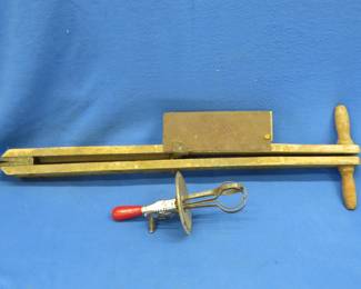 Lot 42. Vintage planter and hand mixer