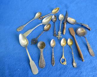 Lot 245. Spoon collection, one is sterling
