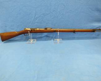 Lot 306. Antique 71/84 1888 Mauser bolt-action rifle. SN 74084. 11mm. All matching serial numbers. Very good condition.