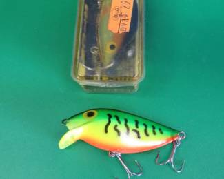 Lot 95. Storm Texas Shad in the box and a Thin Fin