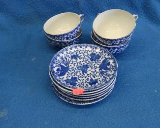 Lot 106. Six Occupied Japan plates and 5 unmarked coffee cups
