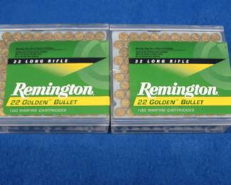 Lot 362. Two boxes of 100 each (200 total) Remington .22 LR rounds