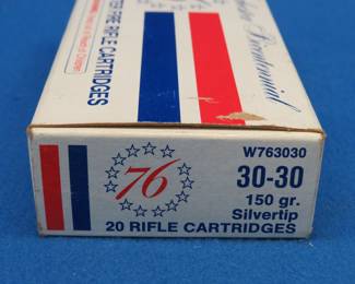 Lot 124. 20 Winchester Bicentennial "76" 30-30 rounds with "76" on the headstamp
