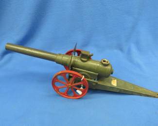 Lot 184. Vintage cast iron Big Bang cannon that needs repair