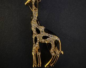 Vintage rhinestone and enamel pin