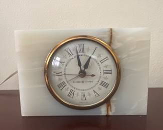 MCM General Electric working alabaster clock