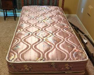 Spindle Twin Bed with Mattress and Box Spring