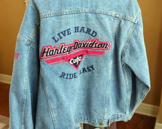 Harley-Davidson Las Vegas Cafe Mens Denim Jacket, Size L
