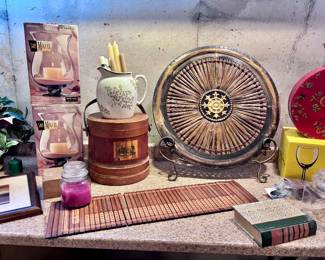 Antique Firkin Sugar Bucket and Décor 