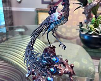 Peacock Sculpture 