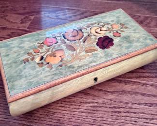 Inlaid Wood Italian Music Box