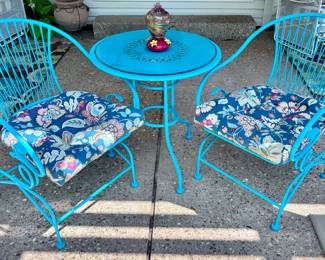 Outdoor Table and Spring Chairs