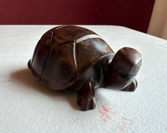 Vintage Hard carved Ironwood Turtle 