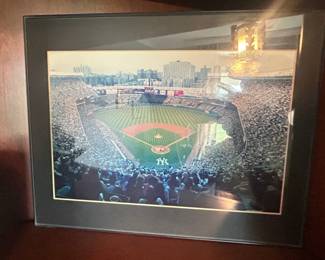 panoramic view of Yankee Stadium framed 