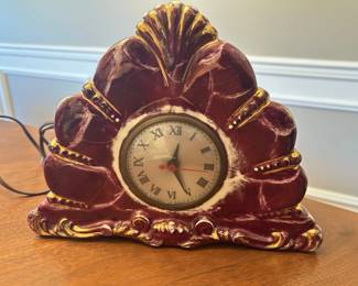 antique gold mantle clock 
