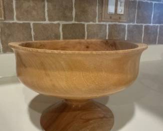 Myrtlewood Pedestal bowl 
