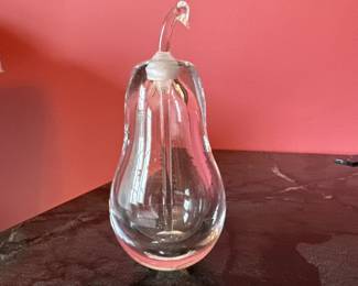 Kosta Boda Pear Figural Perfume Scent Bottle 