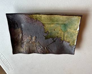 Banko Ware Kinsai Park Leaf Long Plate 