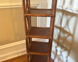 Bamboo and rattan plant stand 