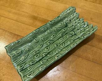 vintage ceramic asparagus serving dish or tray 