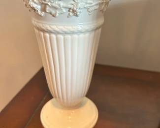 Wedgewood Embossed Queensware Trumpet Vase 