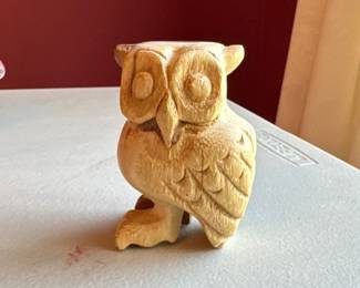 Hand carved wooden hoot owl whistle 
