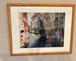 framed print of Canal in Venice 