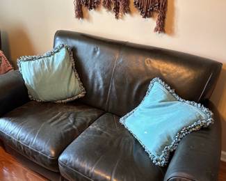 Black Leather Loveseat 
