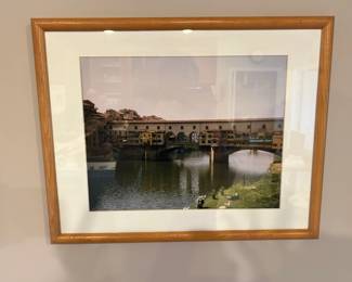 framed picture of Ponte Vecchio 
