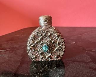 vintage sterling silver perfume bottle 