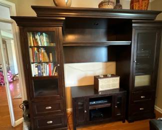 Espresso Wood Entertainment Center 